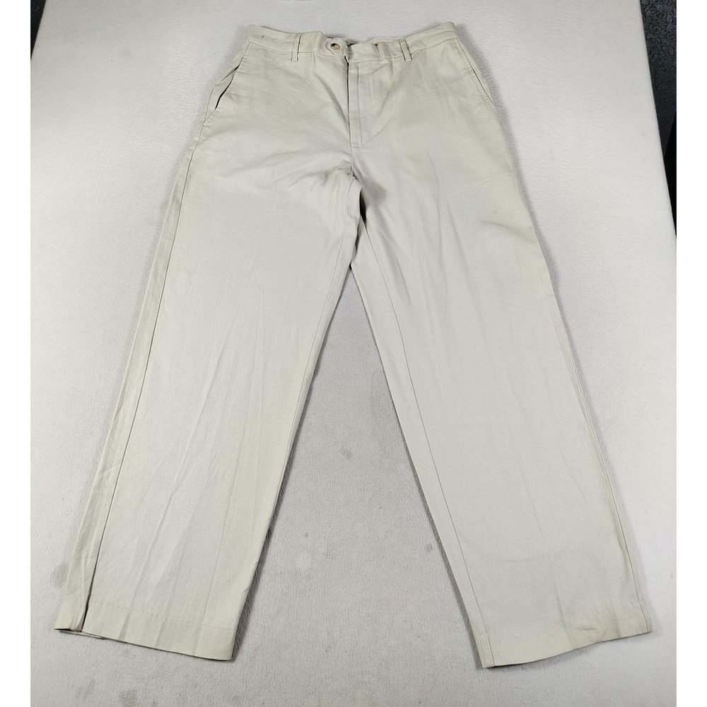 Breakwater Pants Mens 36 Beige Linen Cotton Chino Straight Breathable Summer